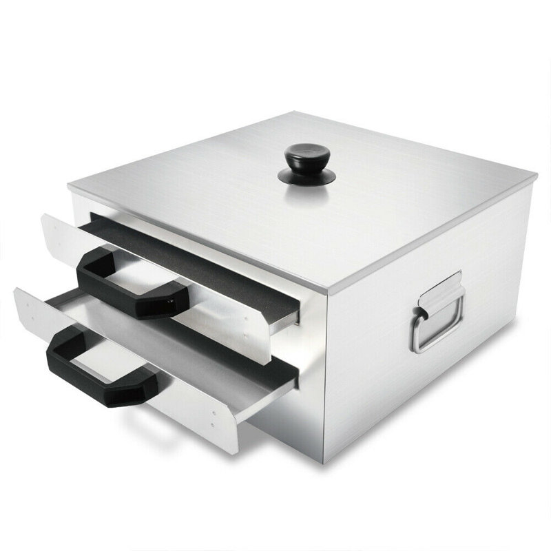 Stainless Steel Rectangular Baking Tray - 23.5x17.5x2.5cm Multi-Use Oven Pan